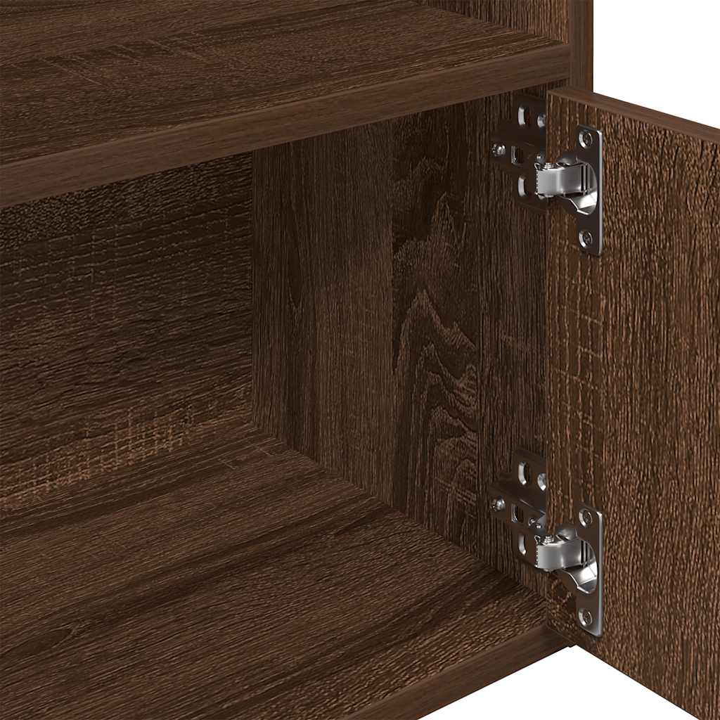 Bookcase Brown Oak 31x24x127 cm Engineered Wood